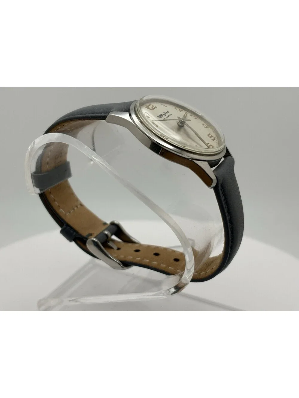 Rare Vintage Wyler Incaflex 1374-1122 Mens Swiss Watch Runs Great Retro